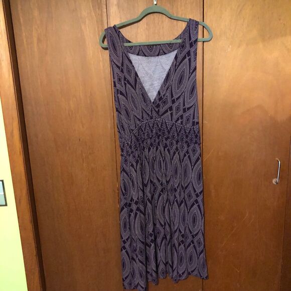 Liz Lange Maternity V-Neck Patterned Sleeveless Dress XL - Picture 2 of 6